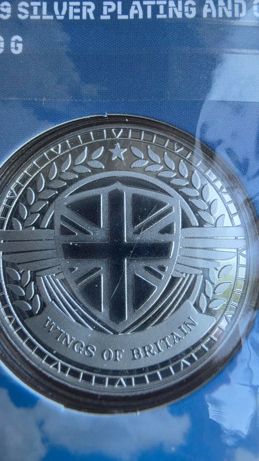 Wings of Britain — Silver-Plated Medallion — Hawker Sea Harrier 1978 — New Seale – photo 2