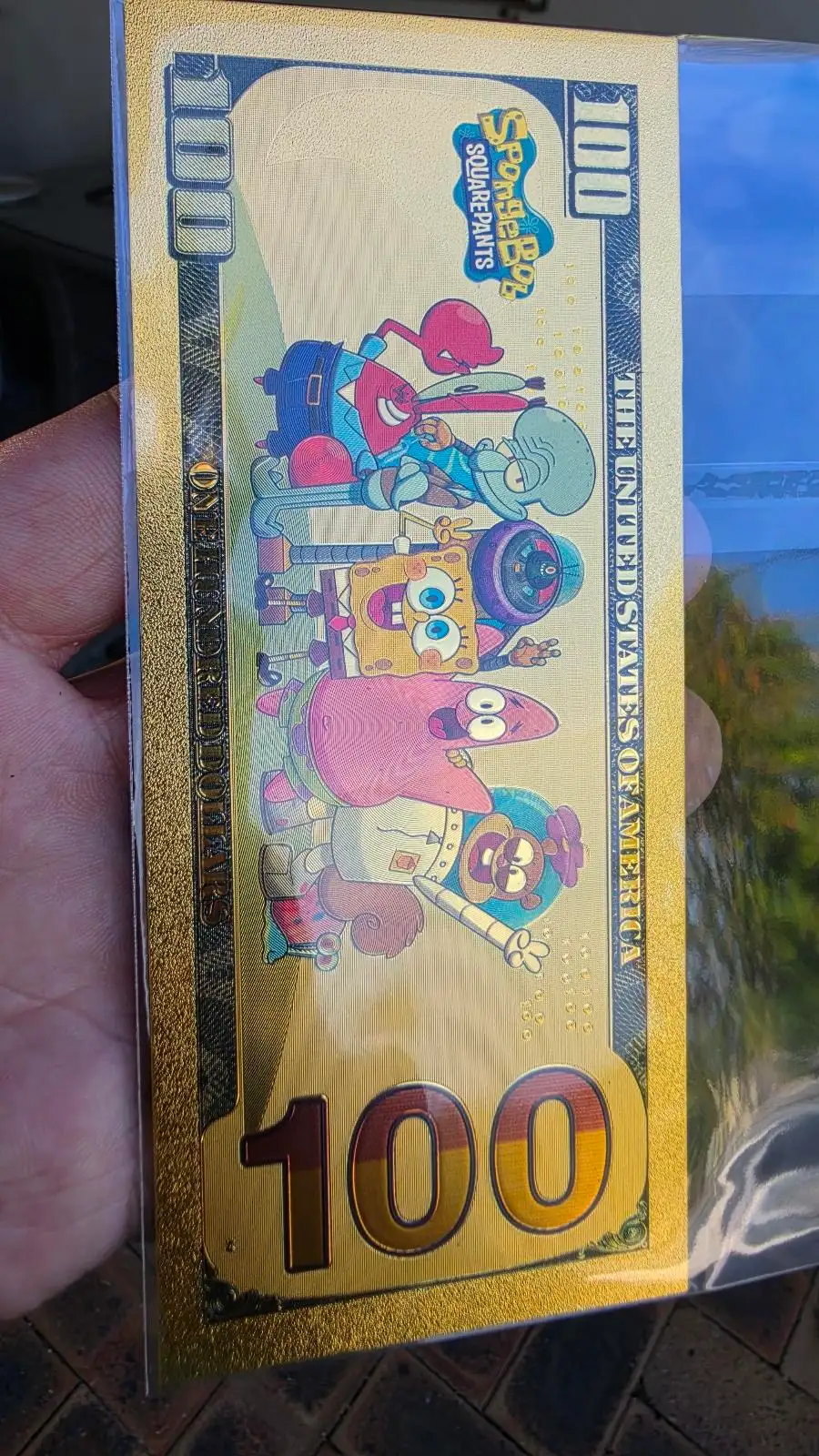 SpongeBob SquarePants — Sandy Cheeks — 24k Gold Foil Collectible Note — New – photo 3