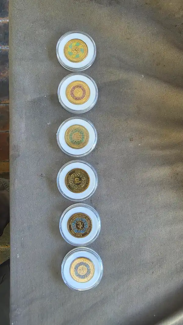 2020 Tokyo Olympic & Paralympic — Full 6-Coin Set — Coloured $2 — All Capsuled