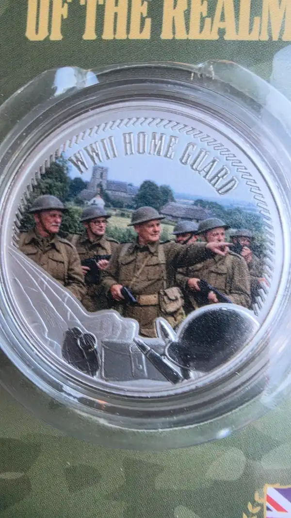 Defenders of the Realm — WWII Home Guard — Silver-Plated Medallion — New Sealed