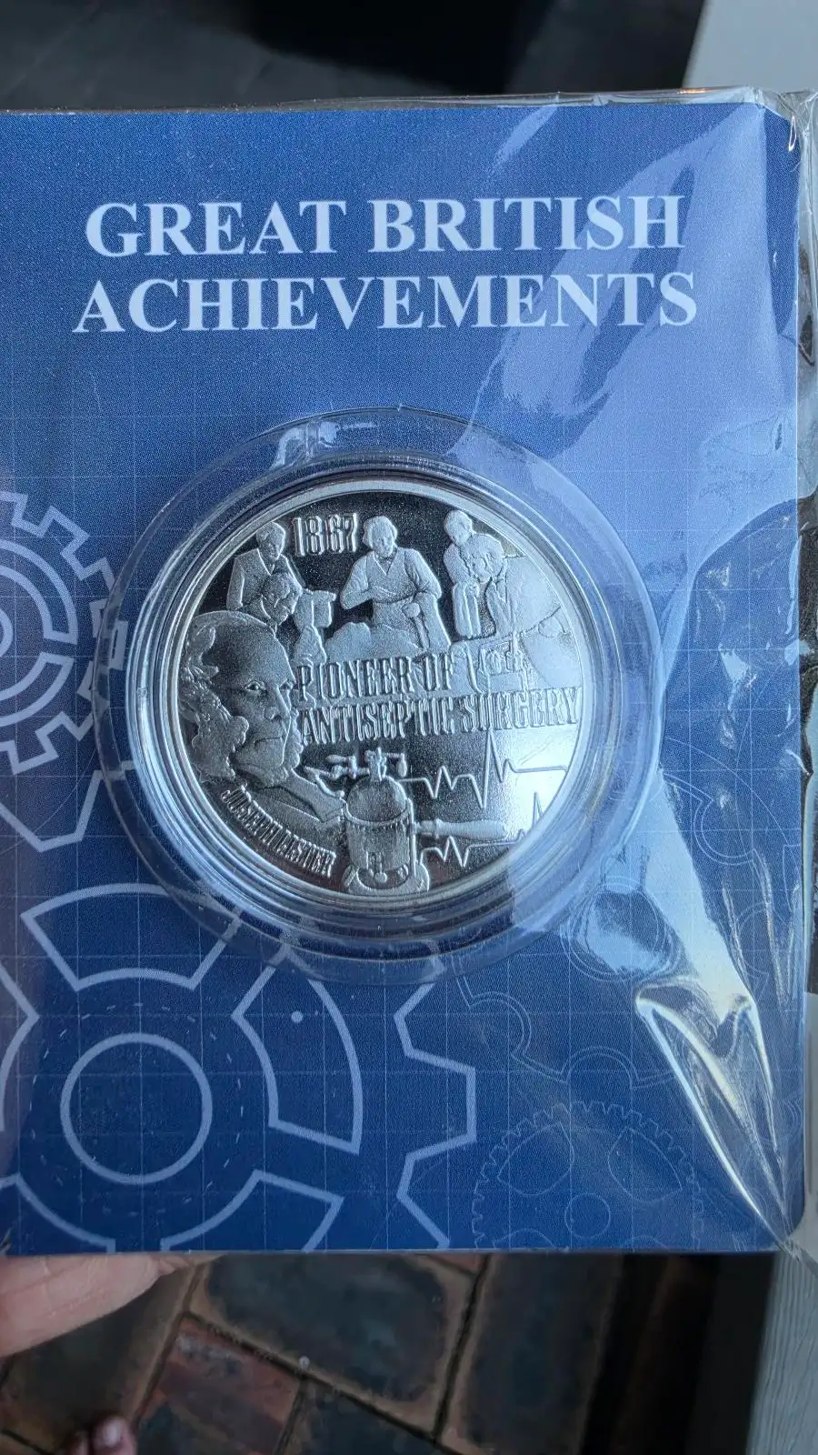 Great British Achievements — Silver-Plated Medallion — Joseph Lister — New Seale – photo 3