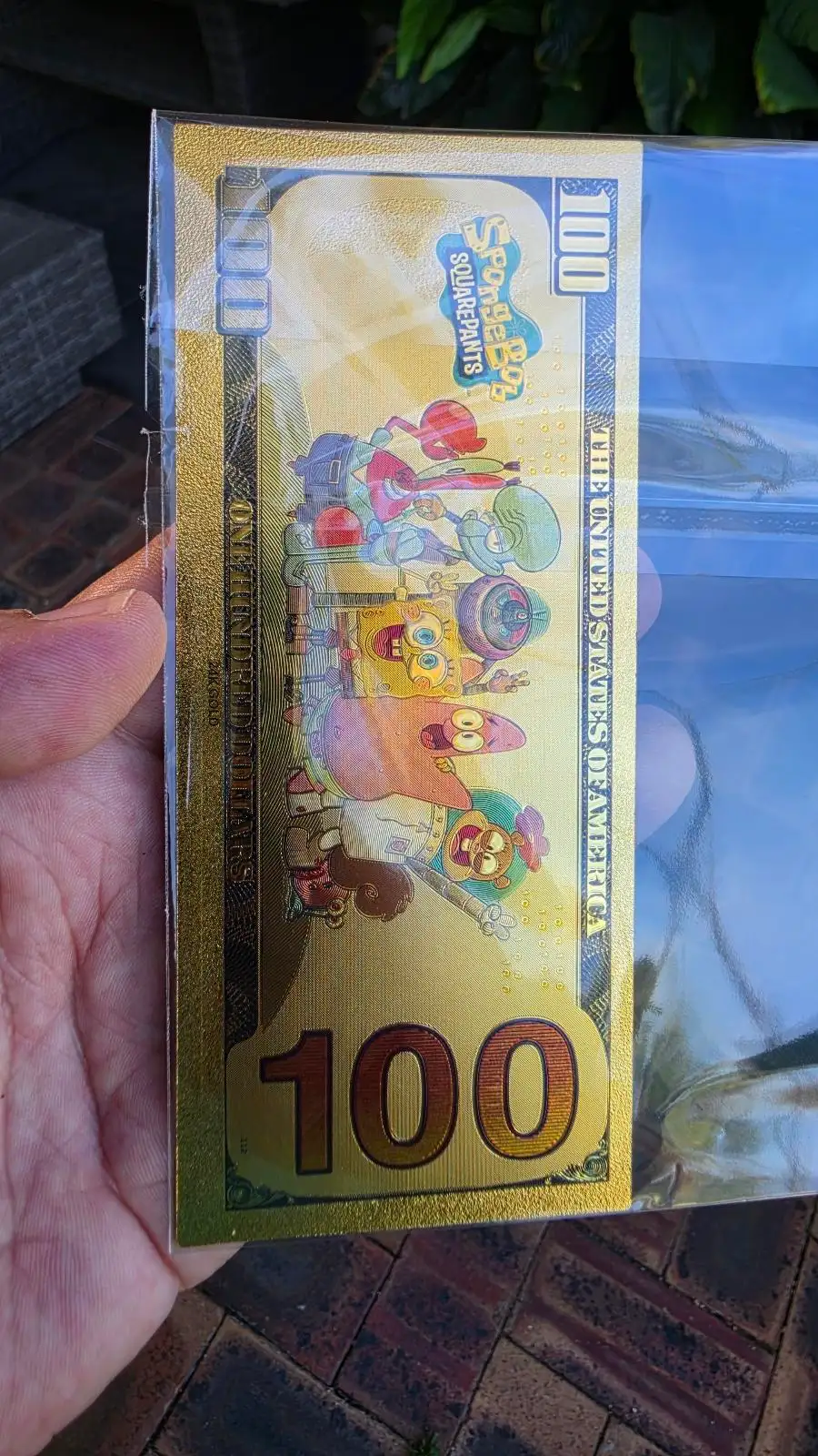 SpongeBob SquarePants — Squidward — 24k Gold Foil Collectible Note — New in Slee – photo 3
