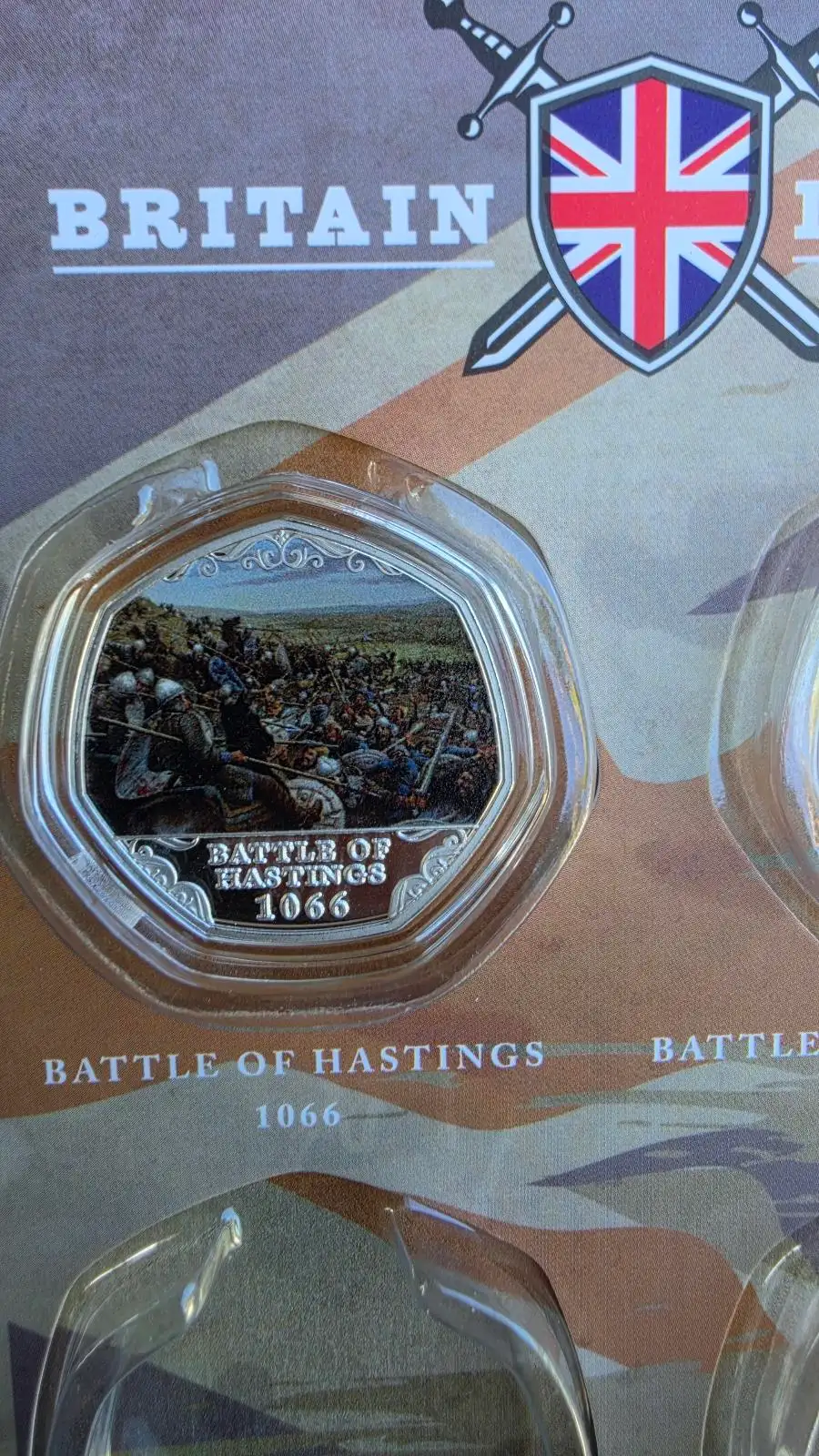 Britain in Battle — Battle of Hastings 1066 — Solomon Islands 2026 50c Coin + Al – photo 4