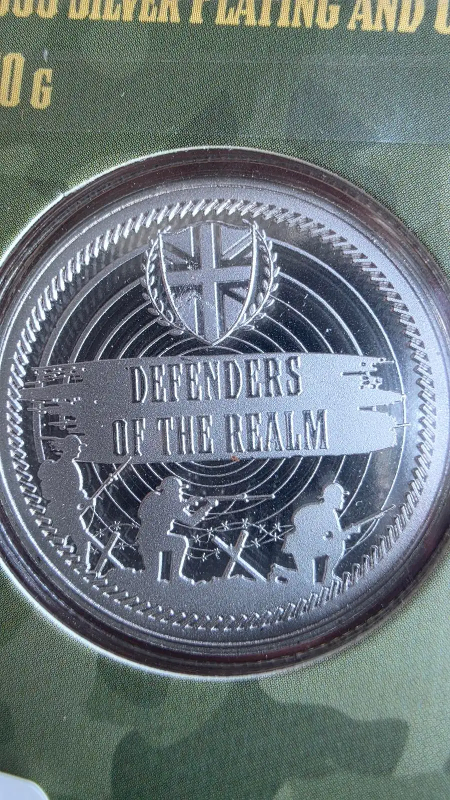 Defenders of the Realm — Battle of Britain 1940 — Silver-Plated Medallion — New – photo 2