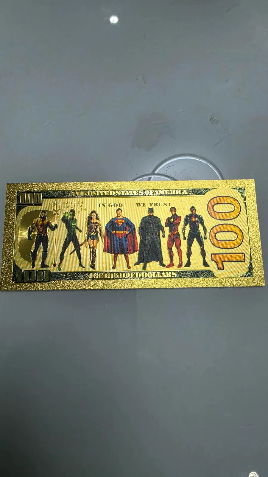 DC Comics — The Flash & Justice League — 24K Gold Foil Novelty Note – photo 2