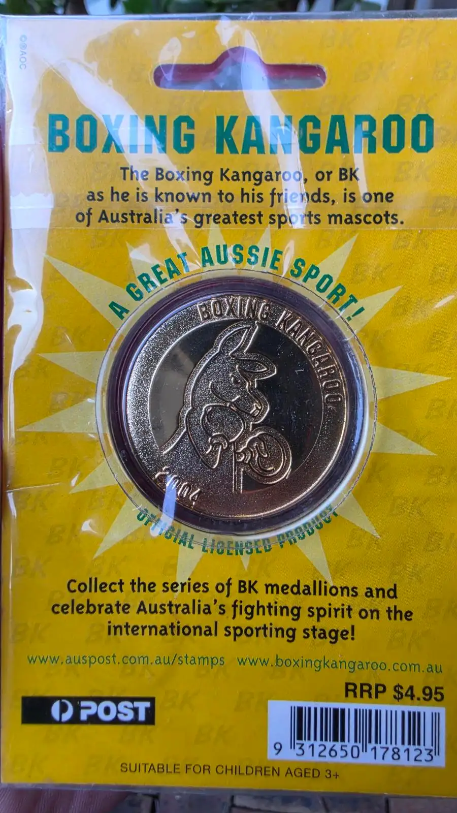 Boxing Kangaroo 2004 — 3 Medallions: Swimming, Rugby, Basketball — Australia Pos – photo 6