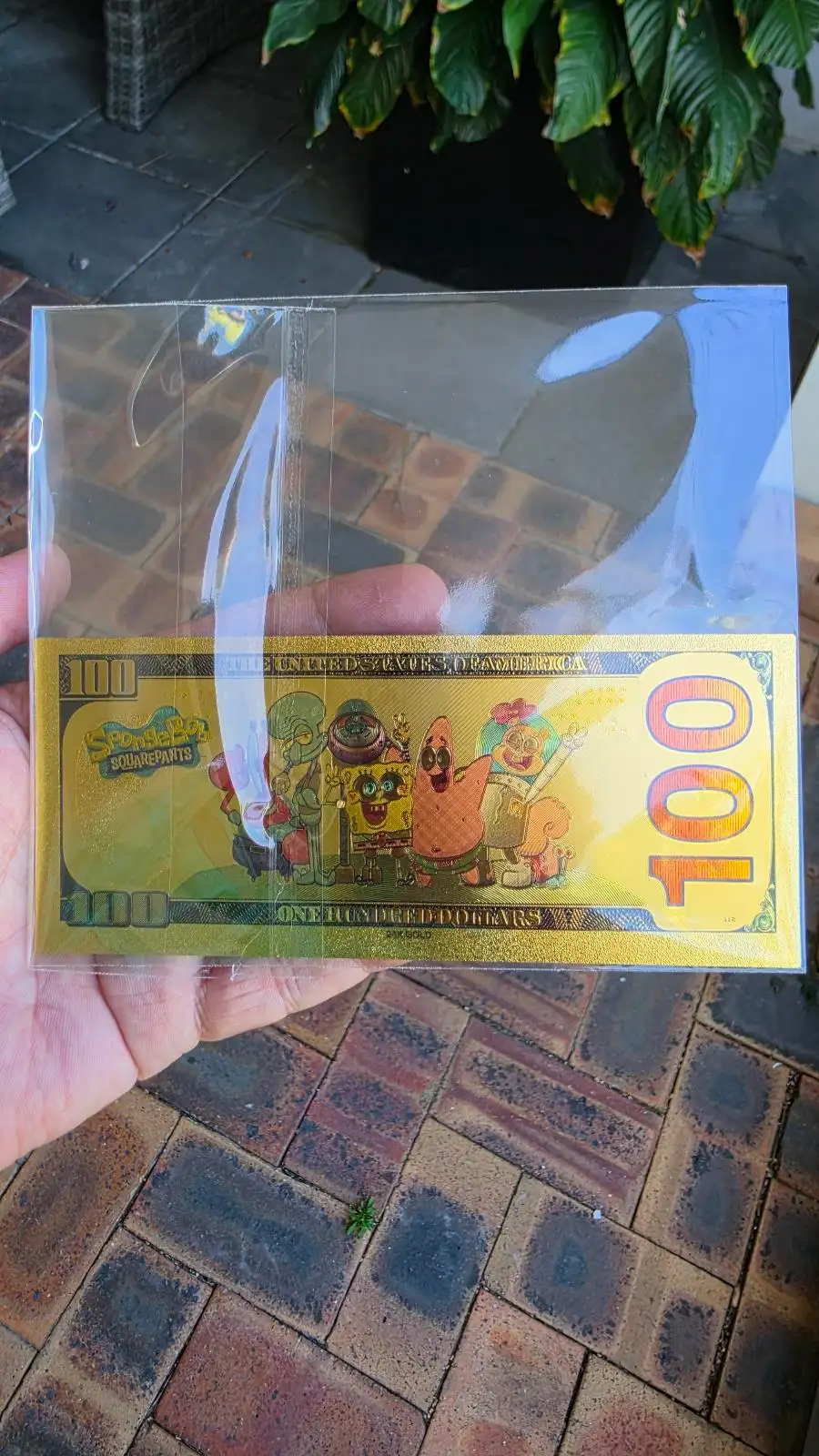 SpongeBob SquarePants — Squidward — 24k Gold Foil Collectible Note — New in Slee – photo 2