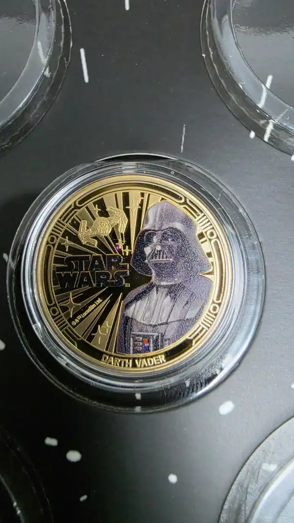 Star Wars — Darth Vader — 2025 Solomon Islands Half Dollar — 24ct Gold-Plated Co