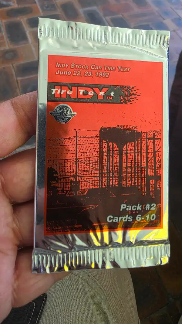 1992 Indy Stock Car Tire Test — Sealed Pack #2 — Cards 6–10 — Hi-Tech — Ltd Ed