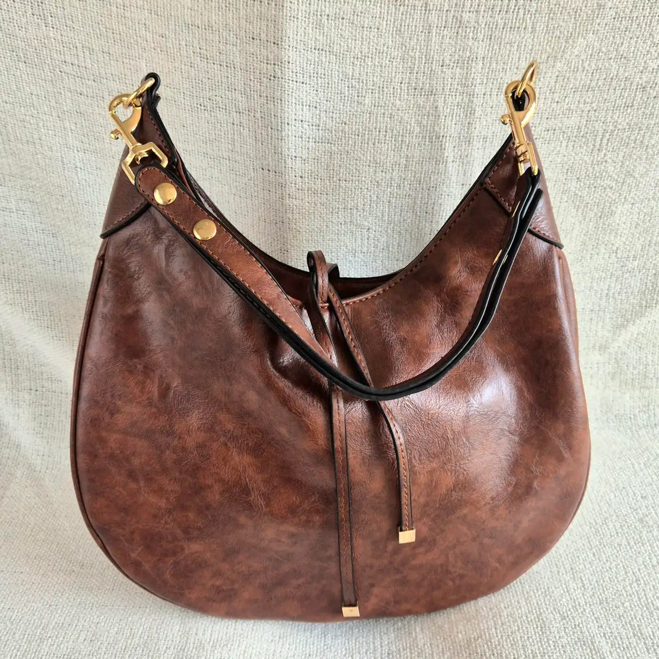 Y2K Inspired Brown Vegan Leather Shoulder Bag – photo 5