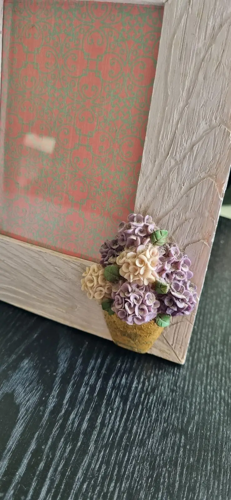 Wooden Purple Flower Frame – photo 5