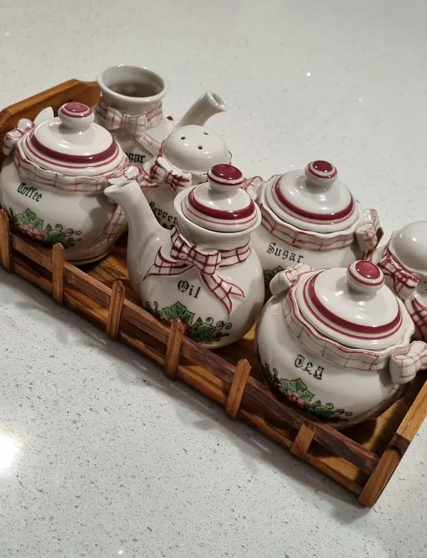 Vintage condiments set
