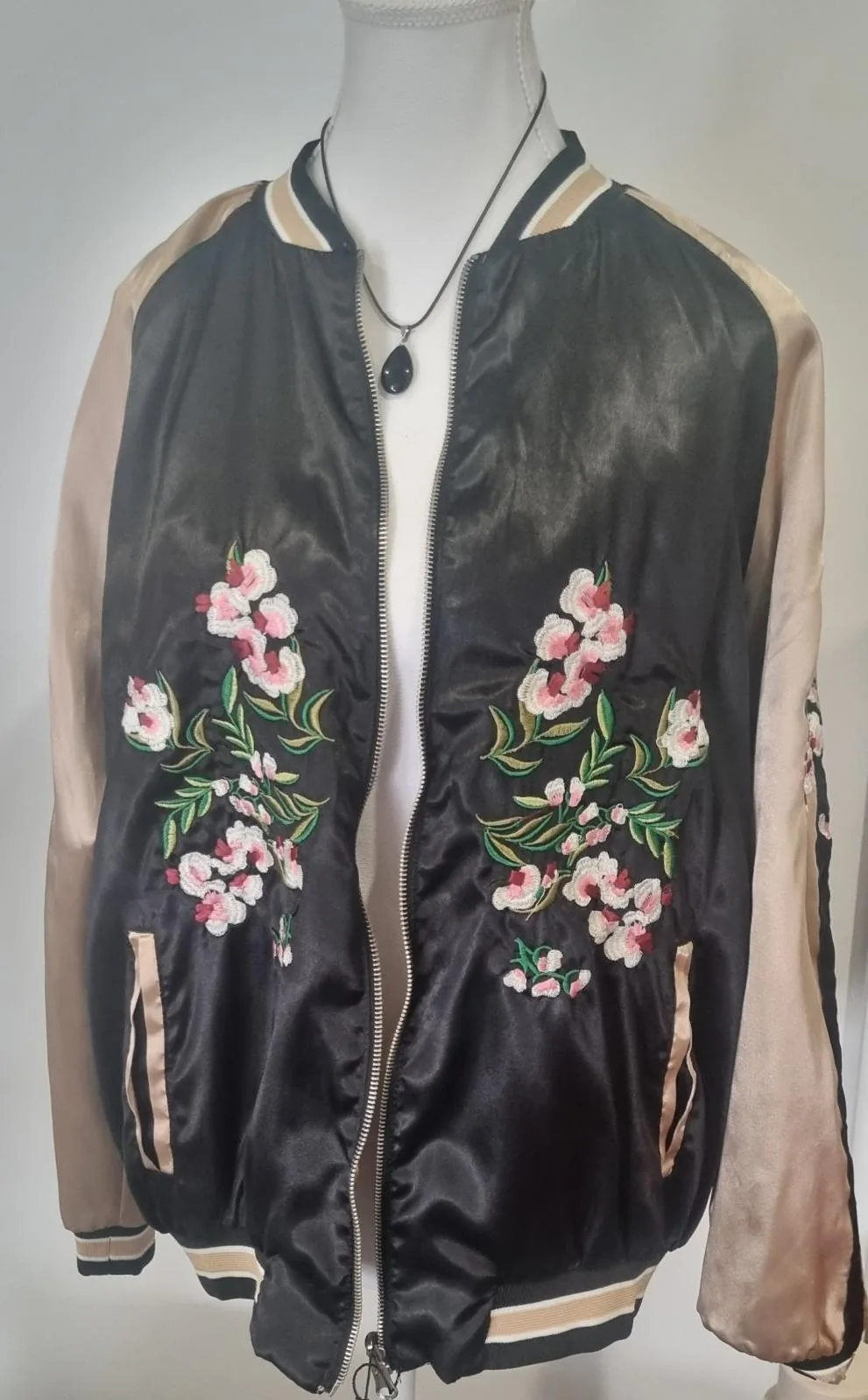 Bomber reversable satin Jacket — photo 3