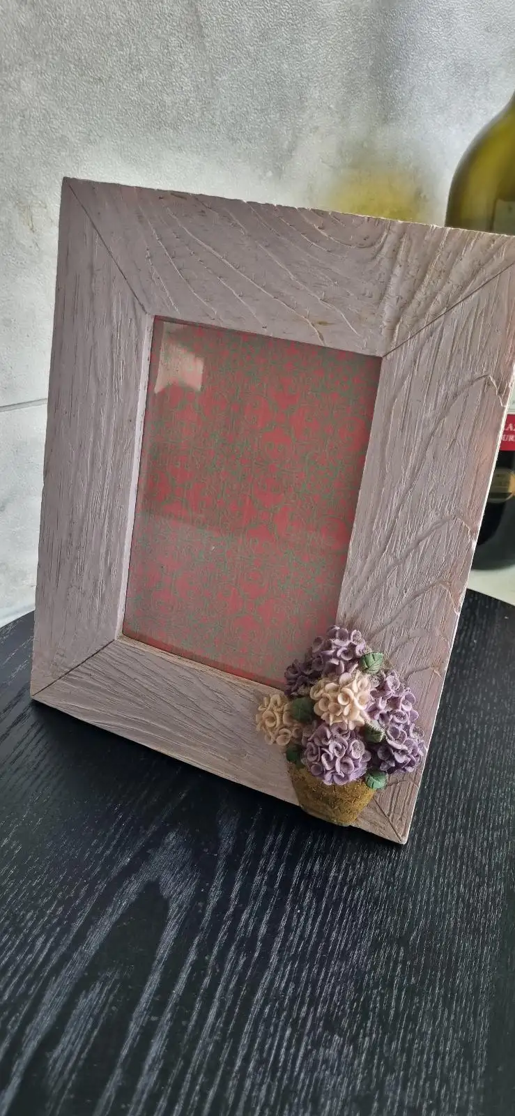 Wooden Purple Flower Frame – photo 2