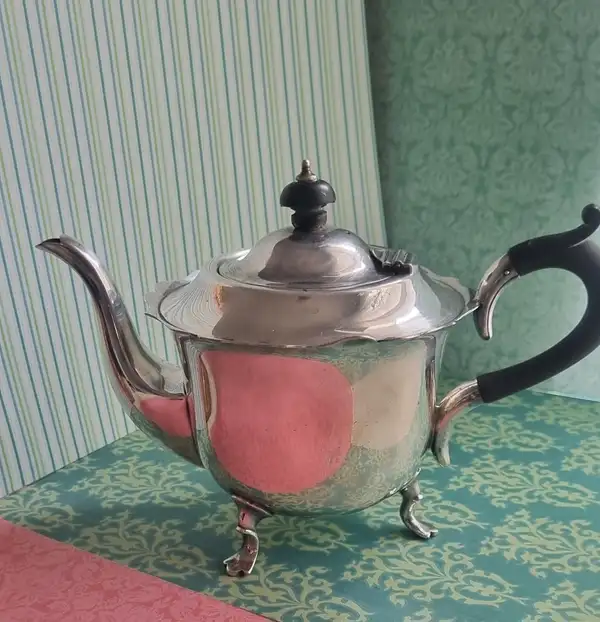 Silver plated teapot