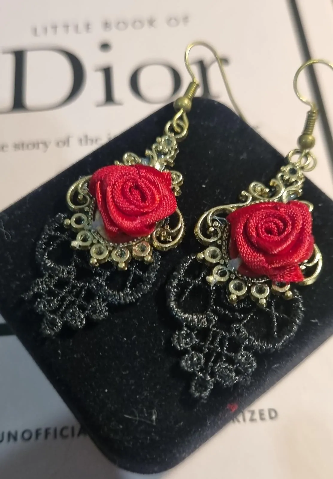 Rosebud vintage style earrings – photo 2