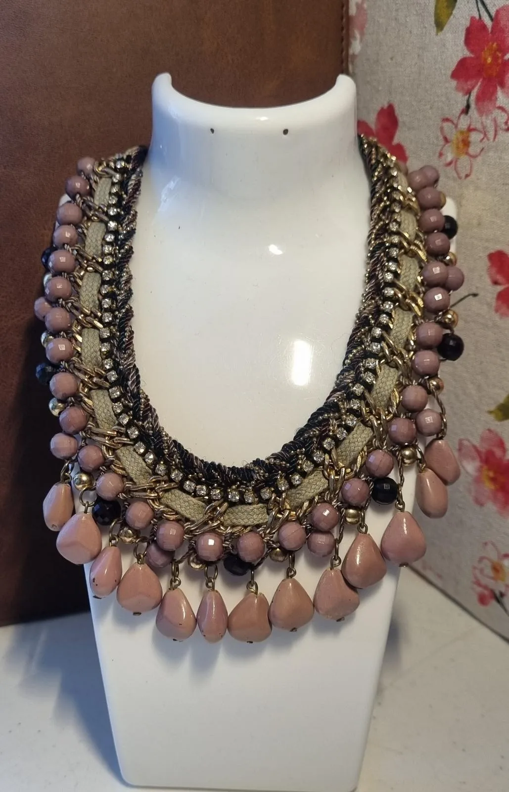 Purple Gold Bead Necklace – photo 2