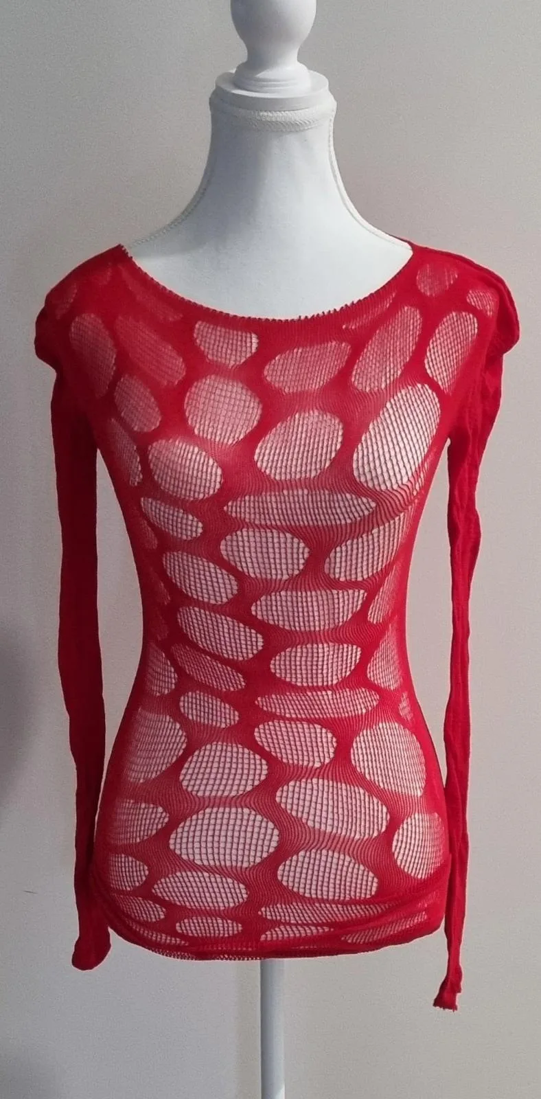 Red Mesh top or mini dress – photo 4