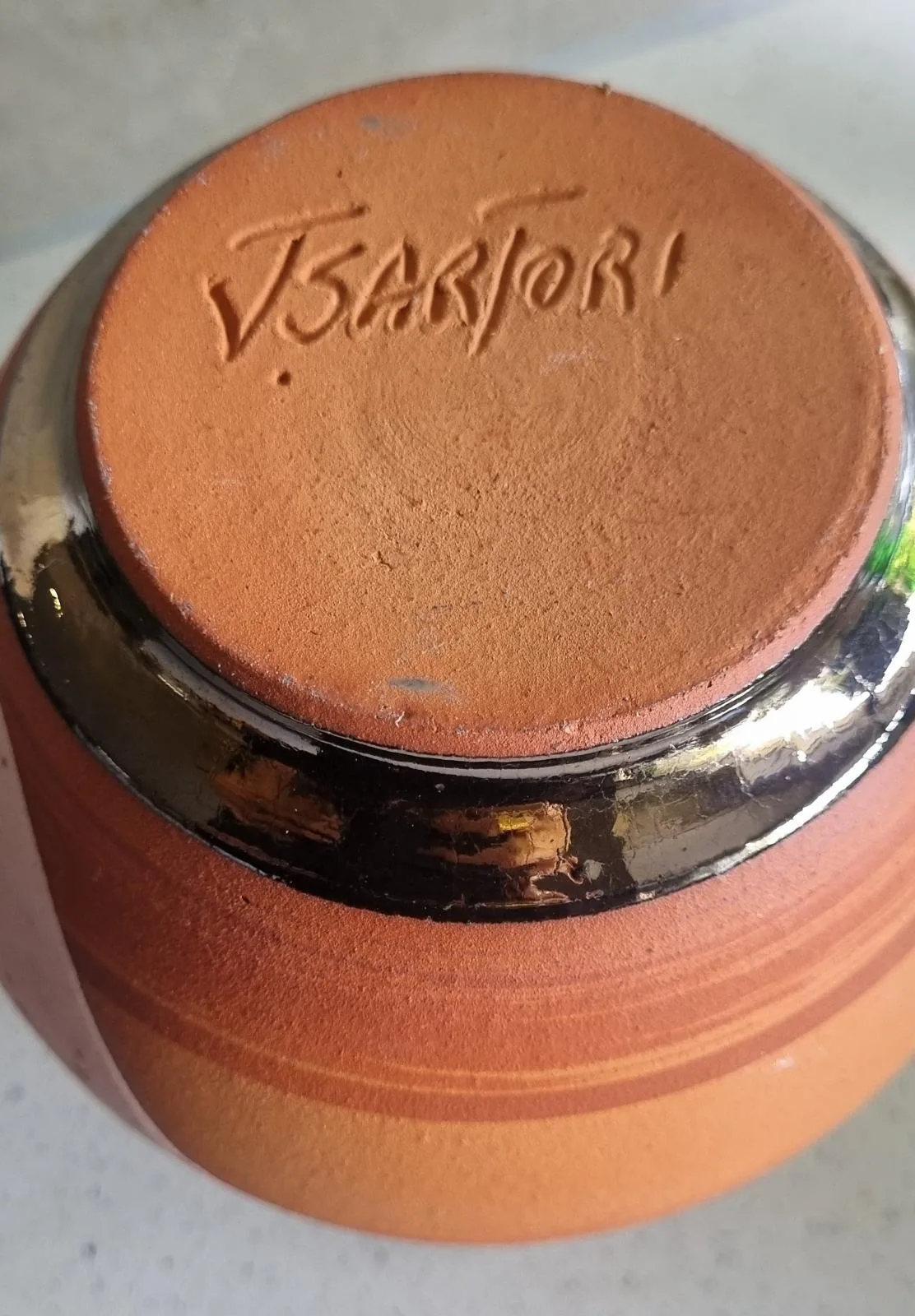 Handmade Vase in pink / brown — photo 7
