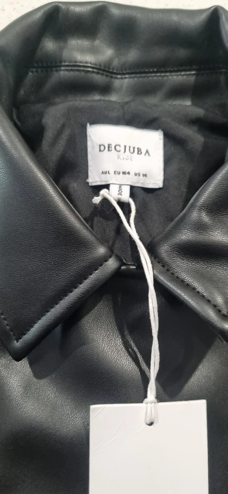 Leather Jacket (Faux )Girls size L kids — photo 6