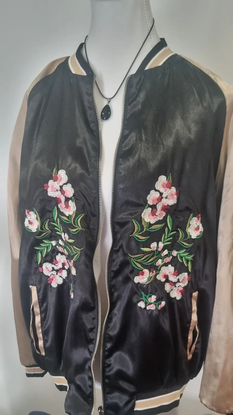 Bomber reversable satin Jacket — photo 4