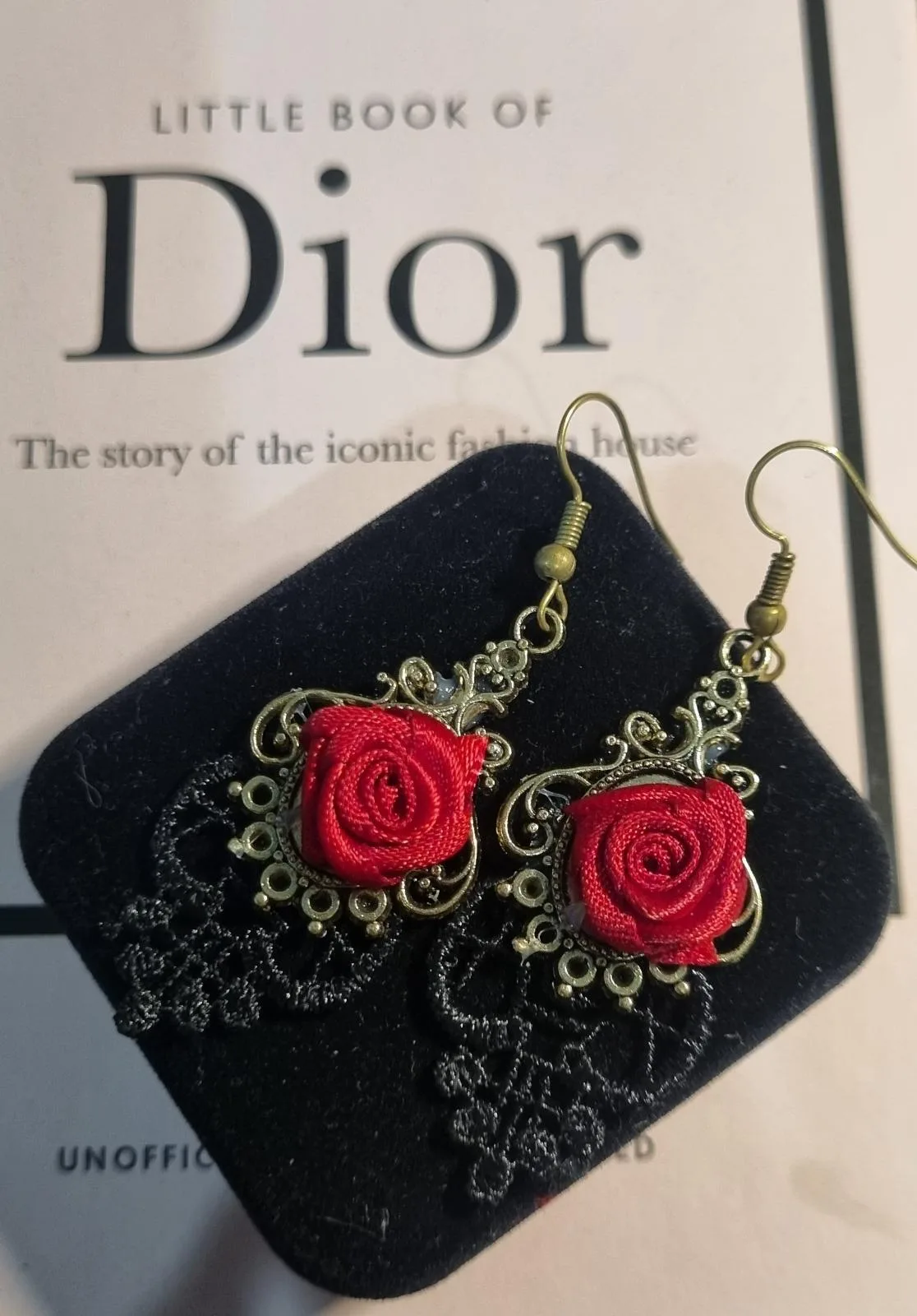Rosebud vintage style earrings – photo 4