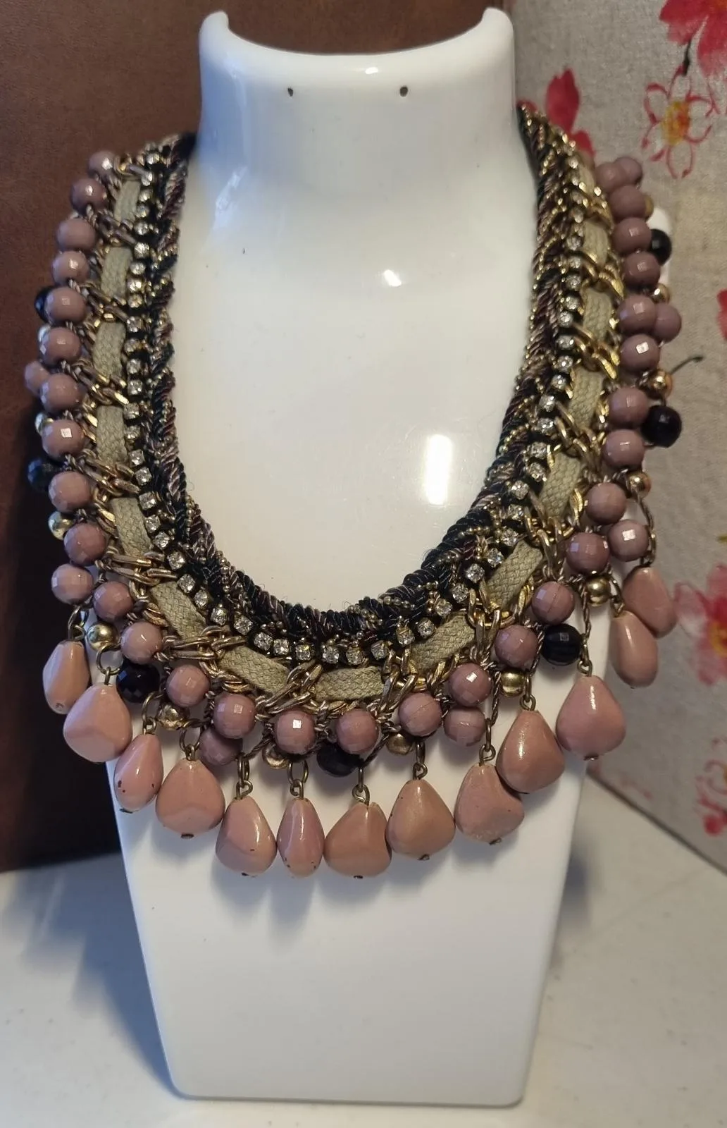 Purple Gold Bead Necklace – photo 3