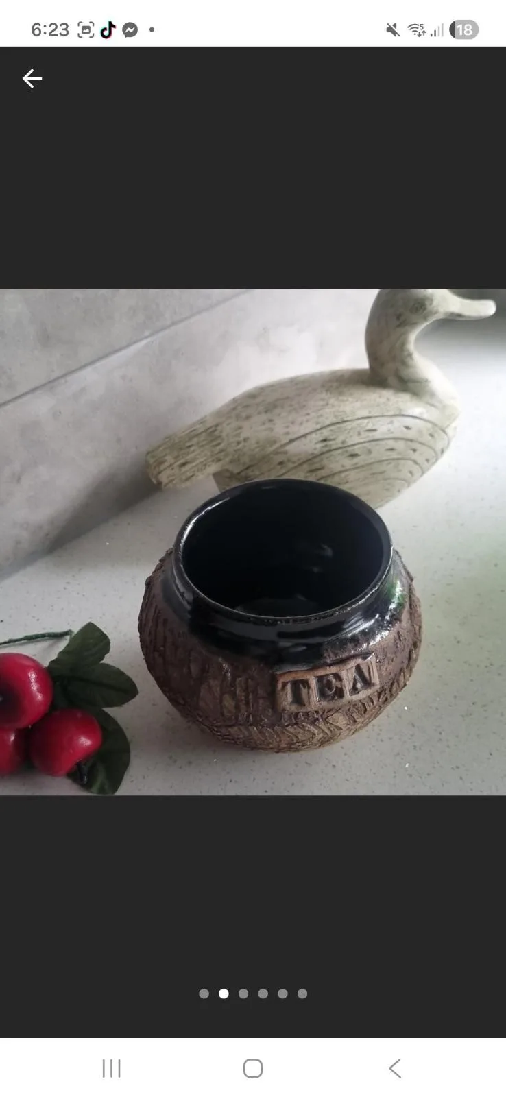 Pottery Tea Vase  holder — photo 6