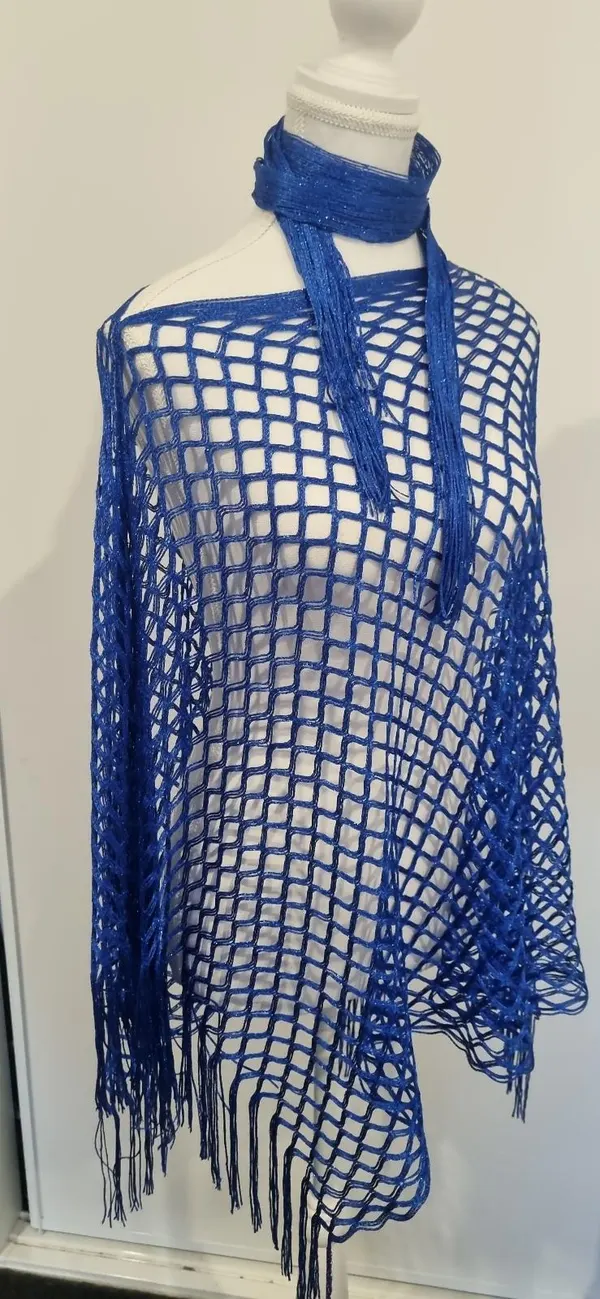 Blue Net Top / midi dres