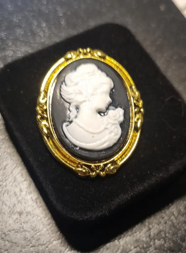 Vintage style Black Cameo .