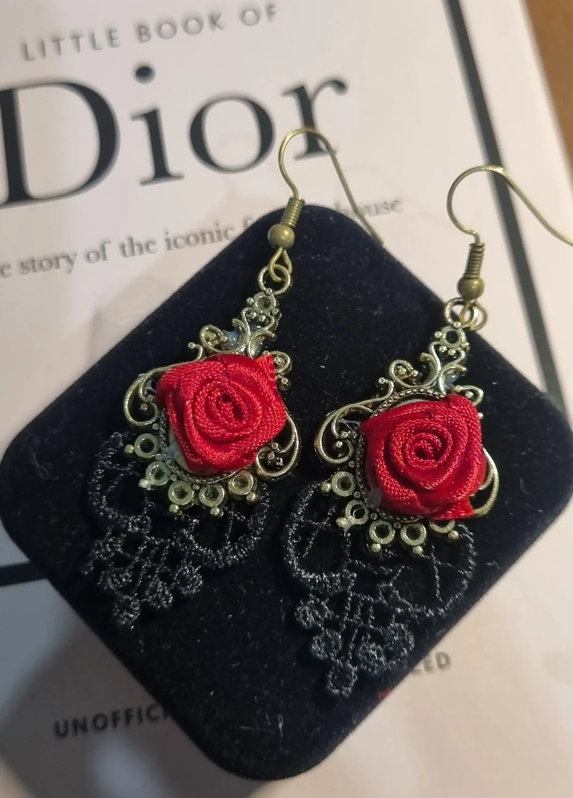Rosebud vintage style earrings – photo 6