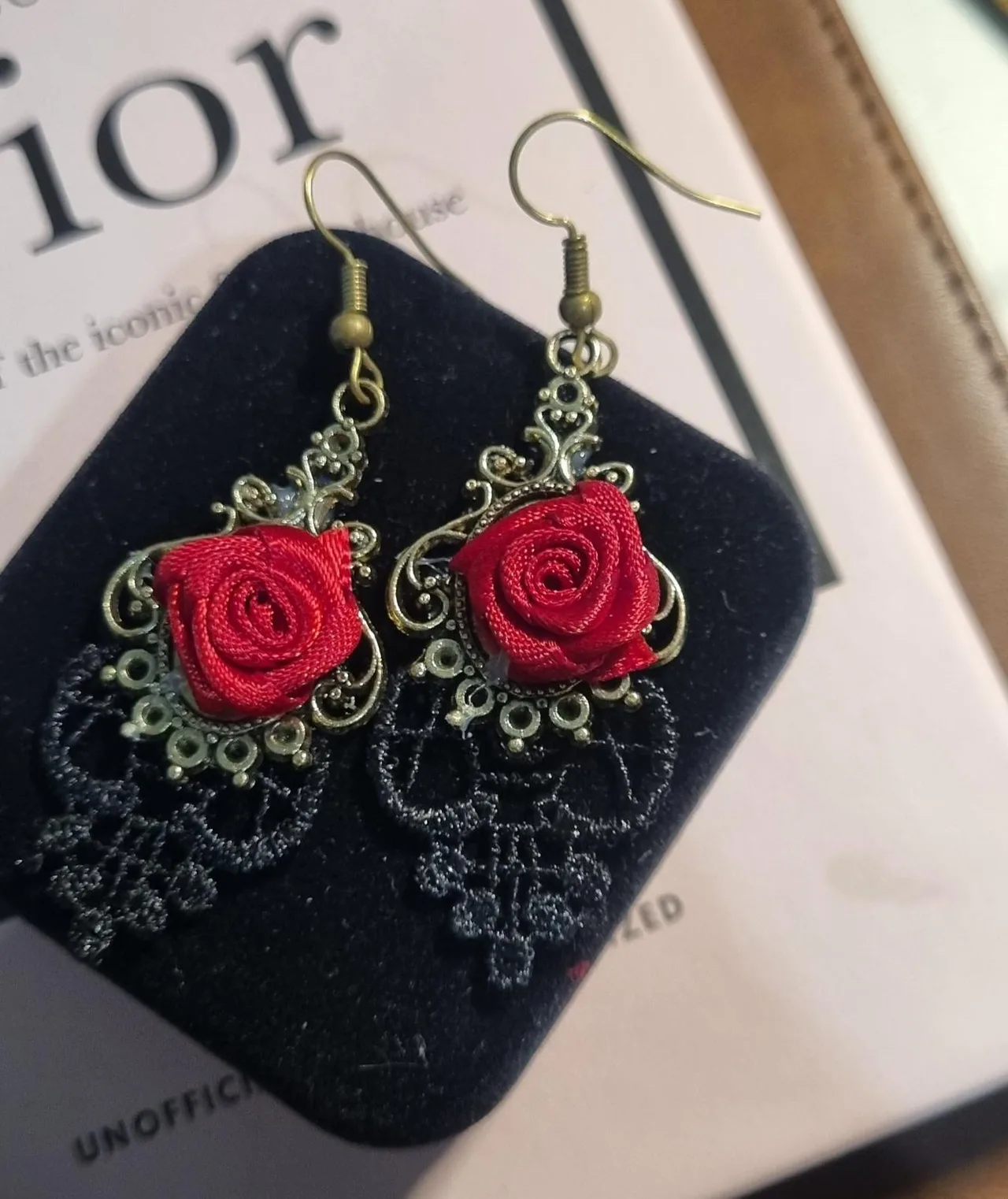 Rosebud vintage style earrings – photo 5
