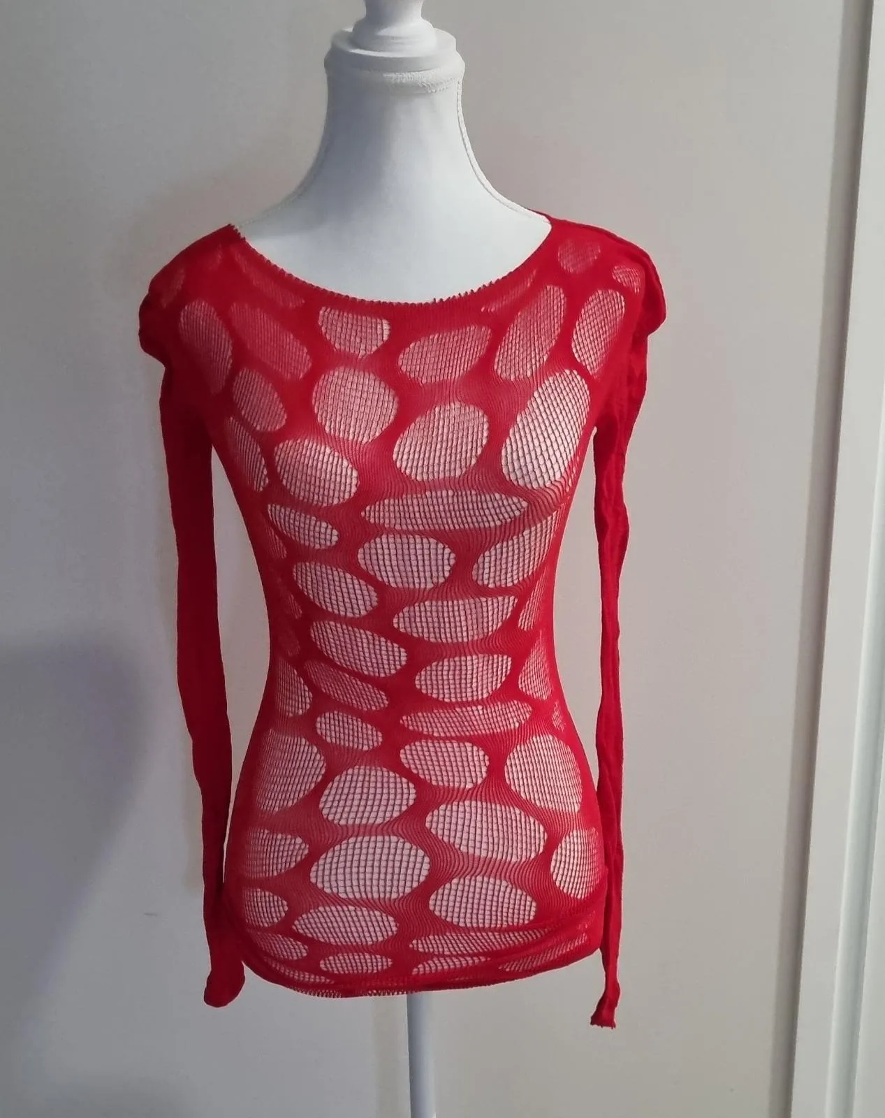 Red Mesh top or mini dress – photo 5
