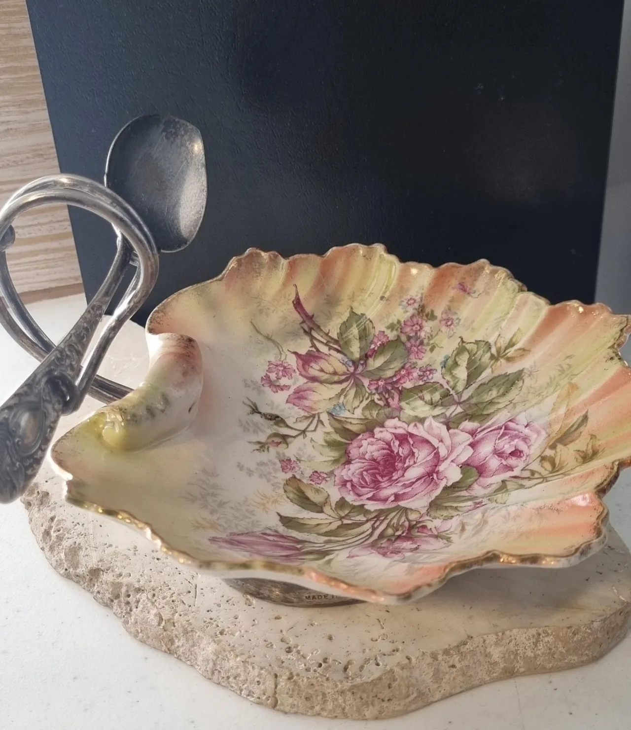 Vintage Floral bowl and spoon – photo 3