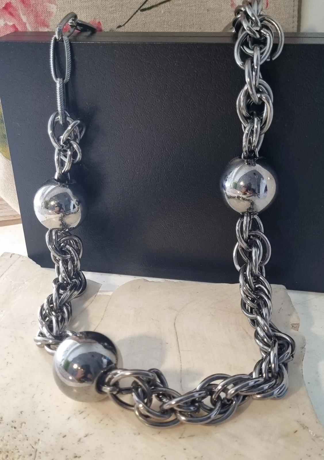 Silver Chunky Statement Necklace – photo 9