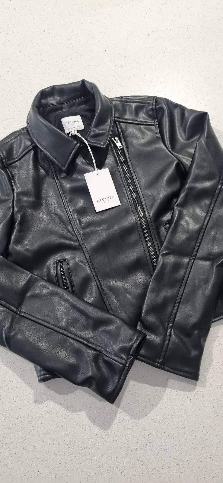 Leather Jacket (Faux )Girls size L kids — photo 5