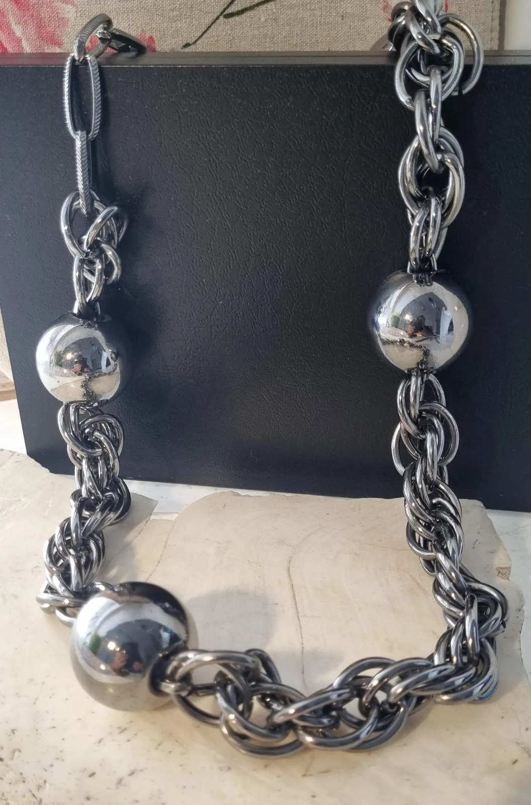 Silver Chunky Statement Necklace – photo 8