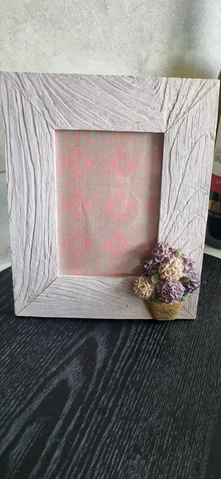 Wooden Purple Flower Frame – photo 3