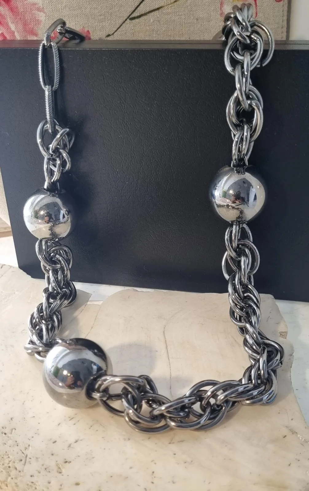 Silver Chunky Statement Necklace – photo 10