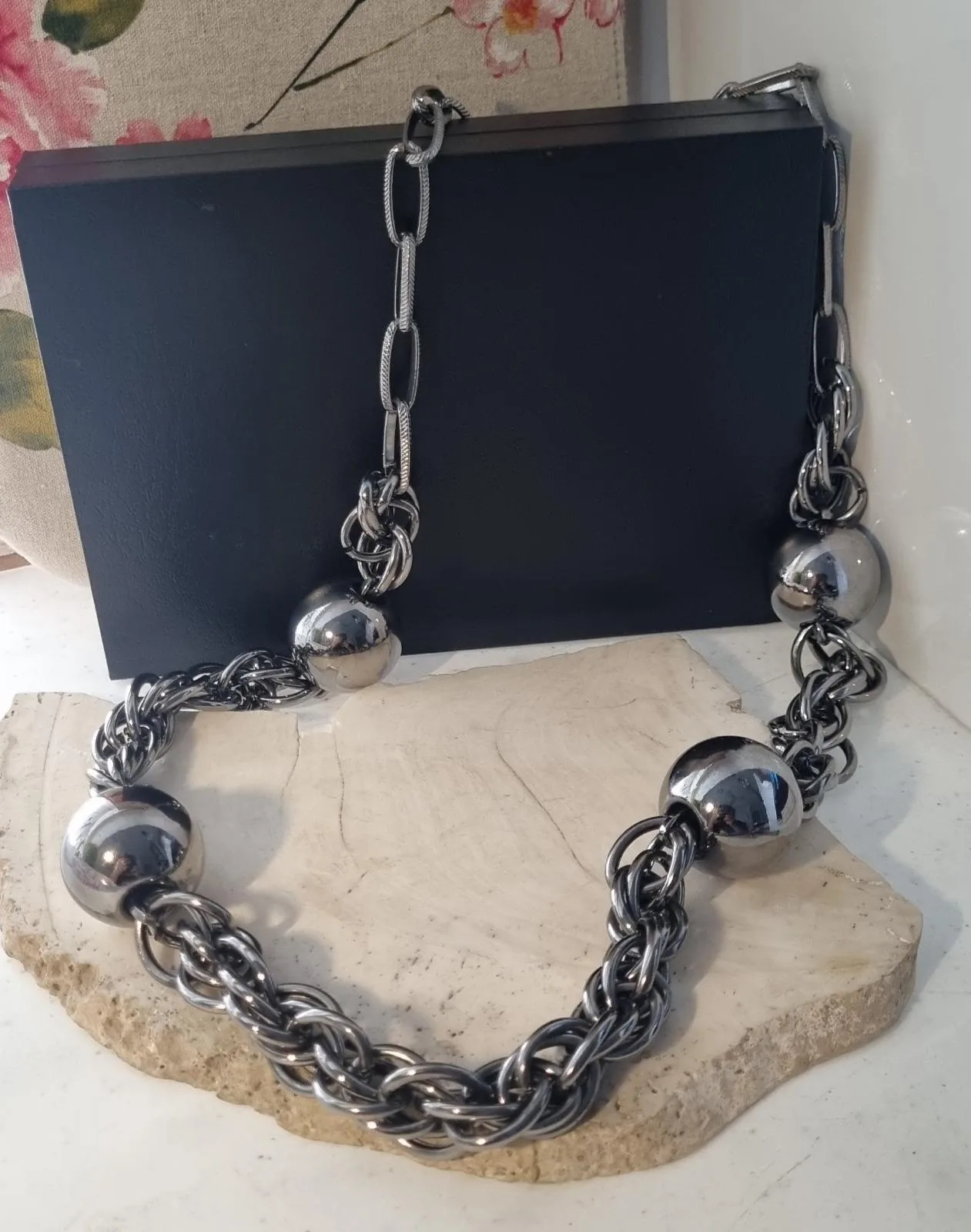 Silver Chunky Statement Necklace – photo 6