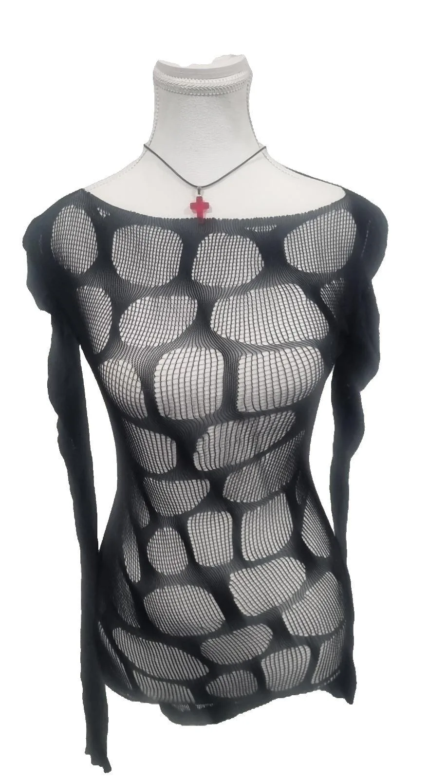 Black Net body Top / Mini dress — photo 3