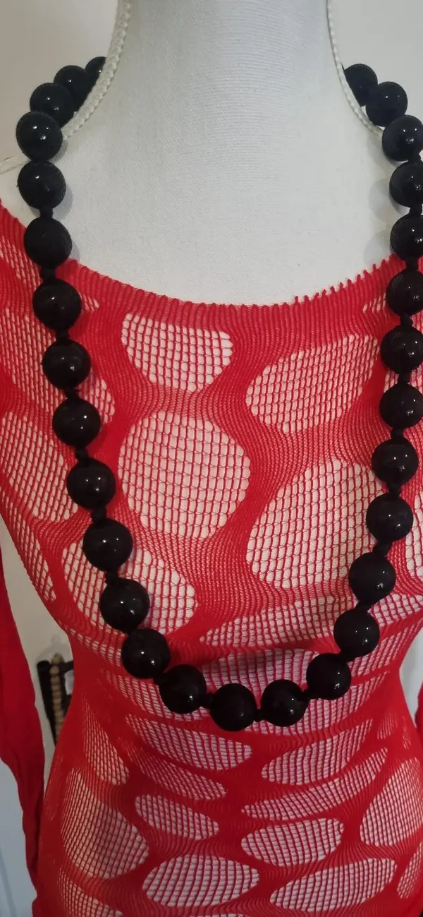 Black Beaded Necklace