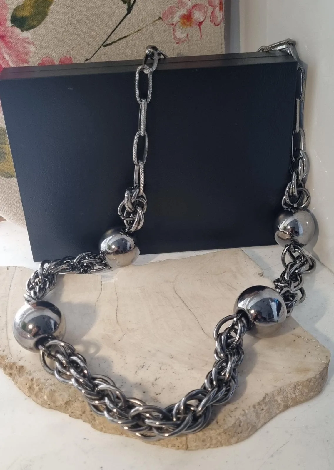Silver Chunky Statement Necklace – photo 7
