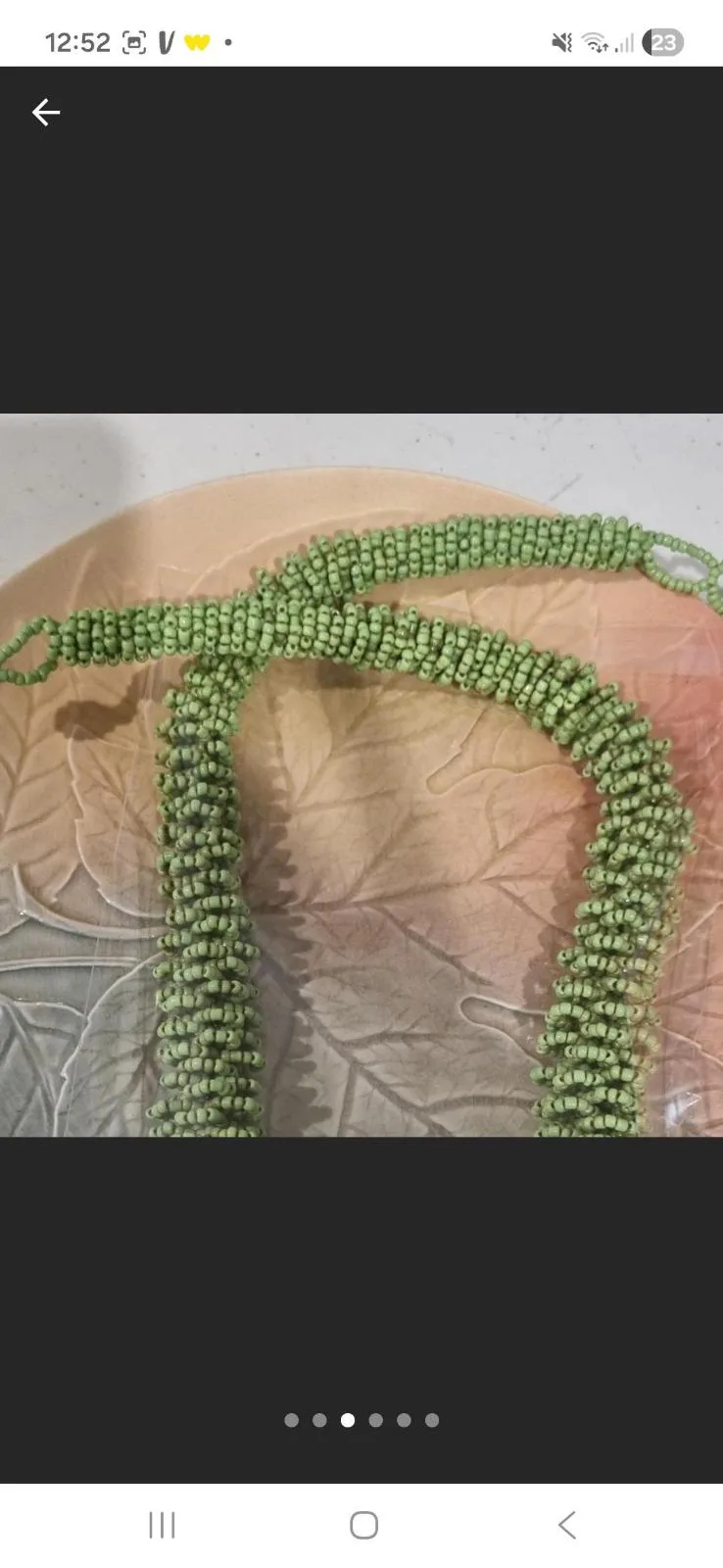 Necklace Green beads — photo 2