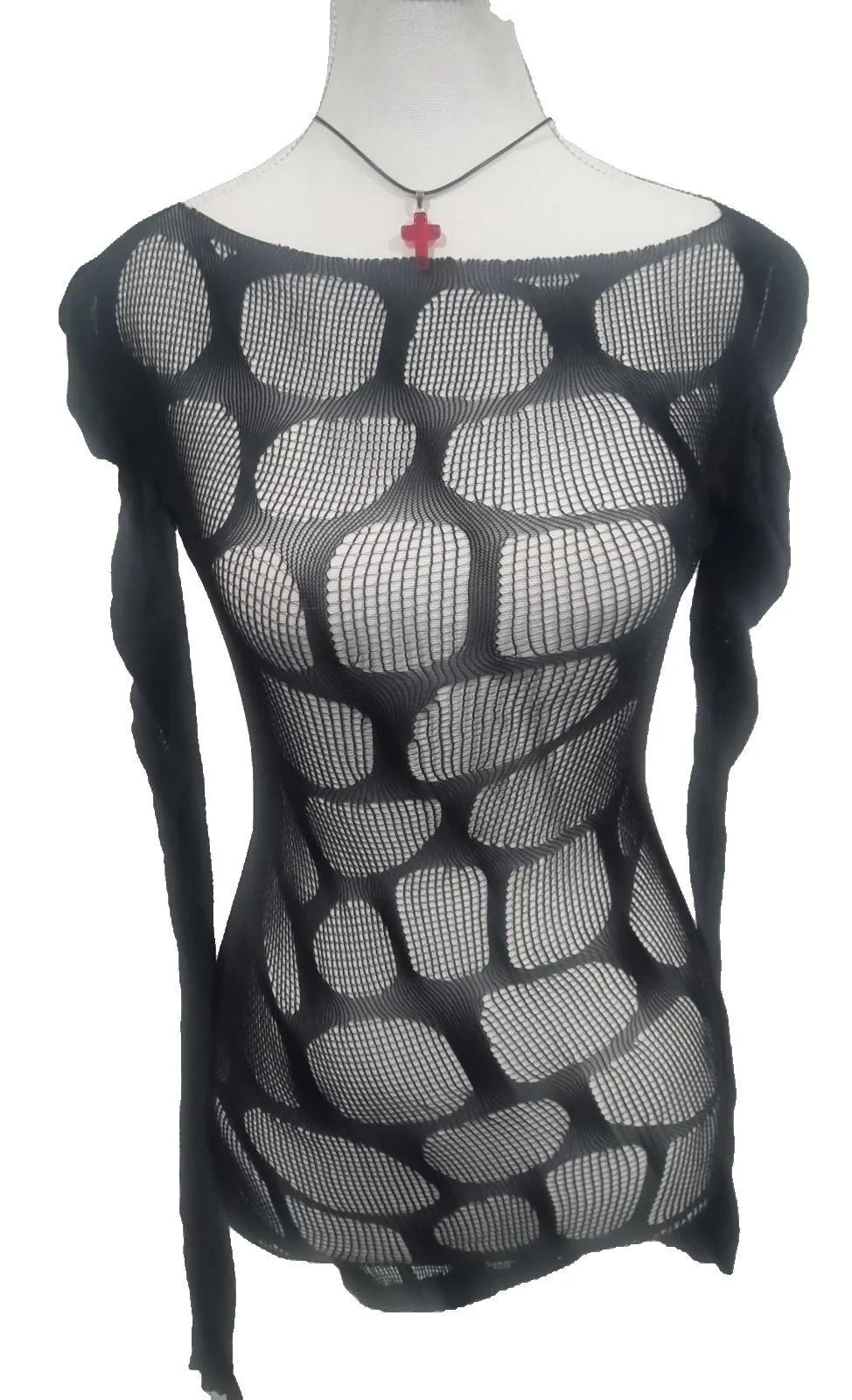 Black Net body Top / Mini dress — photo 2