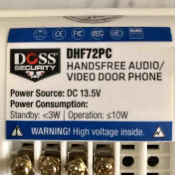DOSS Security 7 Handsfree Audio/Video Door Phone Intercom — photo 6