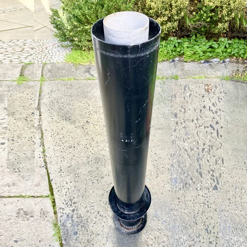 used Black double tube Vertical Flue Pipe with Terminal — photo 2