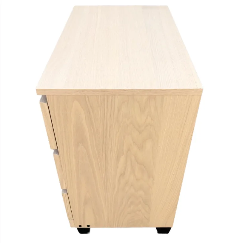 White Oak Chest of Drawers on Black Tapered Legs — photo 4