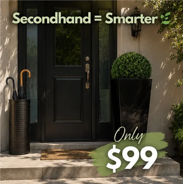 75cm Black Fibreglass Statement Planter, Modern Garden & Entryway — photo 4
