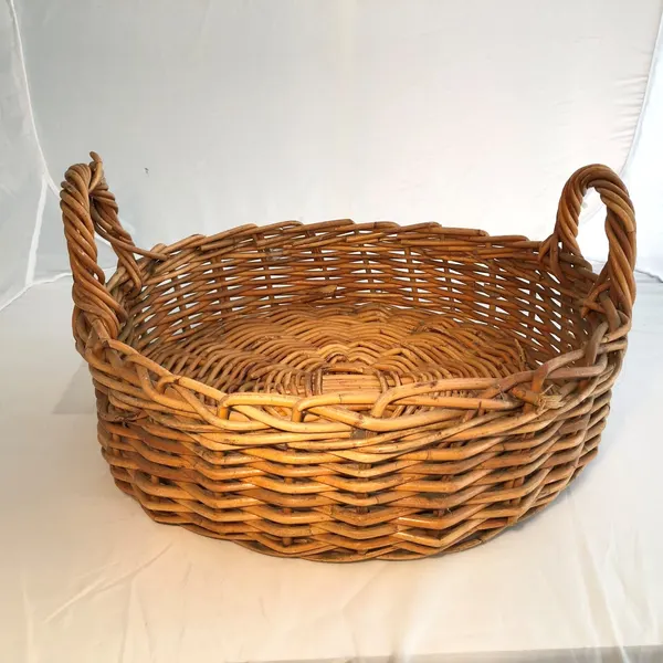 Clean 40cm Round Wicker Tray Storage Basket